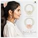 SANAS Floral Pearl Hair Tie Set for Women - 4 Pcs