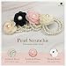 SANAS Floral Pearl Hair Tie Set for Women - 4 Pcs