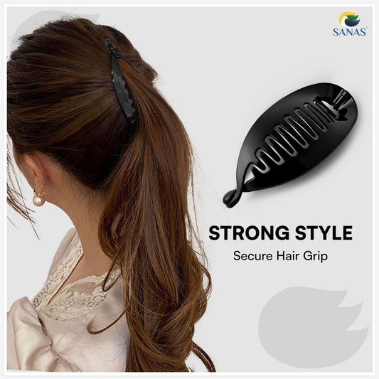 floral hair clip and banana claw clip combo set for women fashion