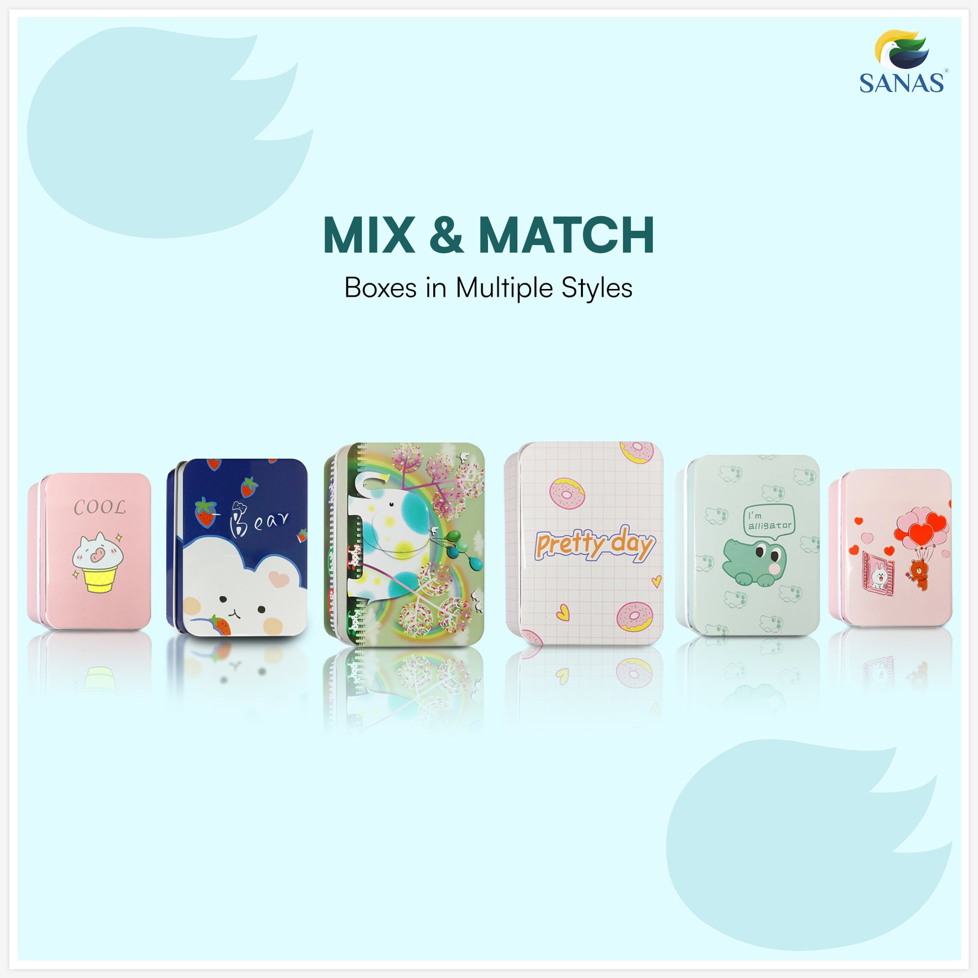 Sanas cute unicorn storage boxes for kids