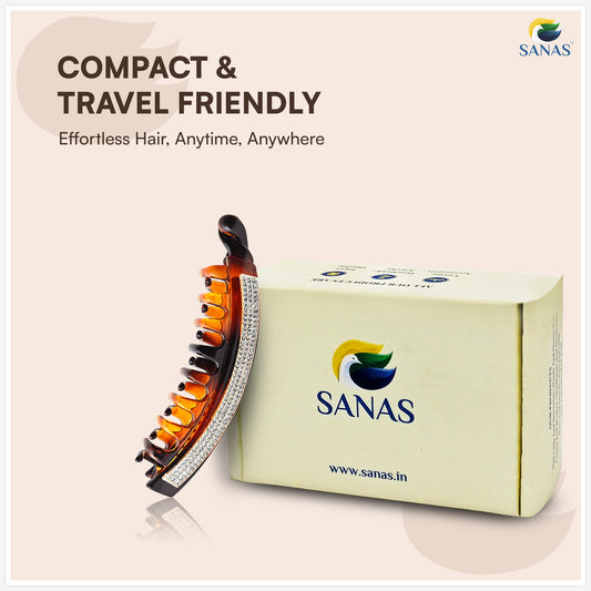 Sanas Rhinestone Banana Hair Clip For Women 1Pc