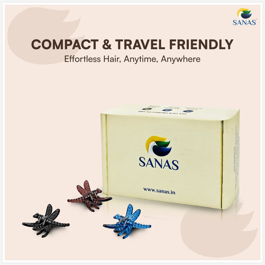 Sanas (4Pcs) Hair Clips For Girls Chic Dragonfly Clutchers For Hair Clips For Women Stylish Claw Clips For Women Aesthetic Cute Hair Accessories Fashion Accessories For Girls Teenage 4 Shades (4Pcs)