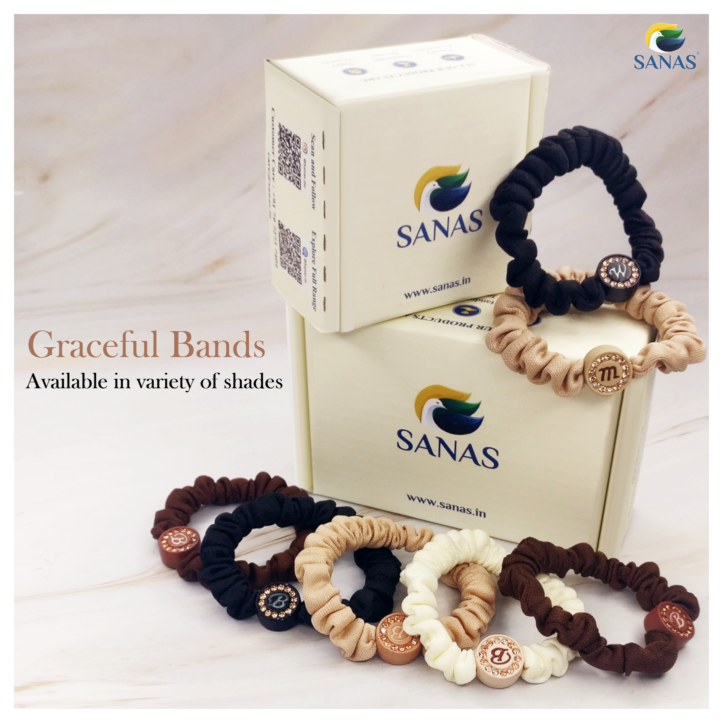 Sanas Synthetic Band Stone Tag - 5Pcs