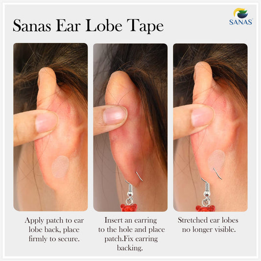 Sanas Body Tape, Nail Stickers, Earring Supporter - (Transparent)