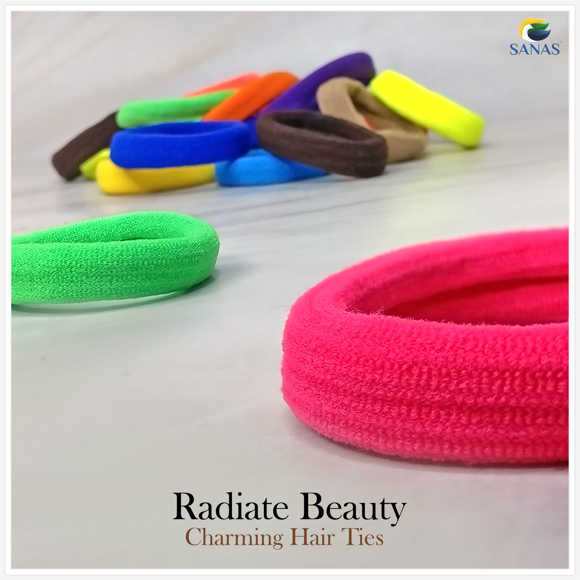 Premium hair ties for women and girls multicolor set