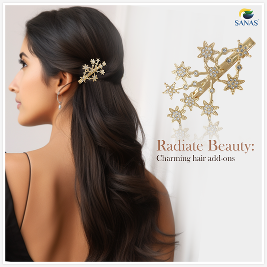 Sanas Tree Star Crystal Hair Pin - 2Pcs