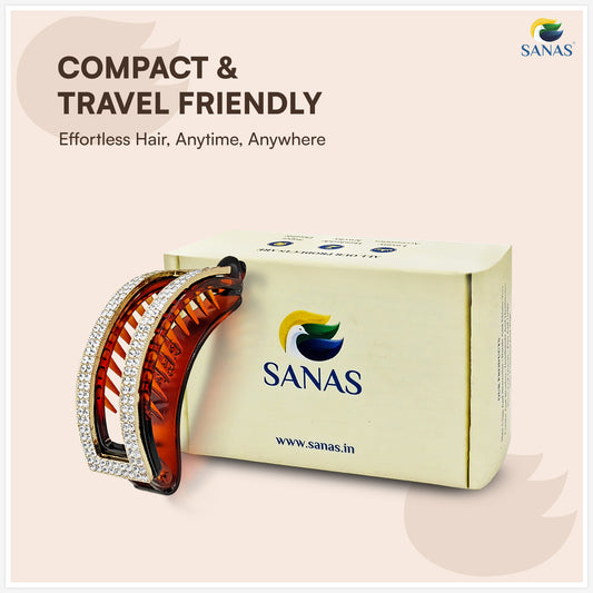 Sanas Rhinestone Crab Clip For Women 1Pc