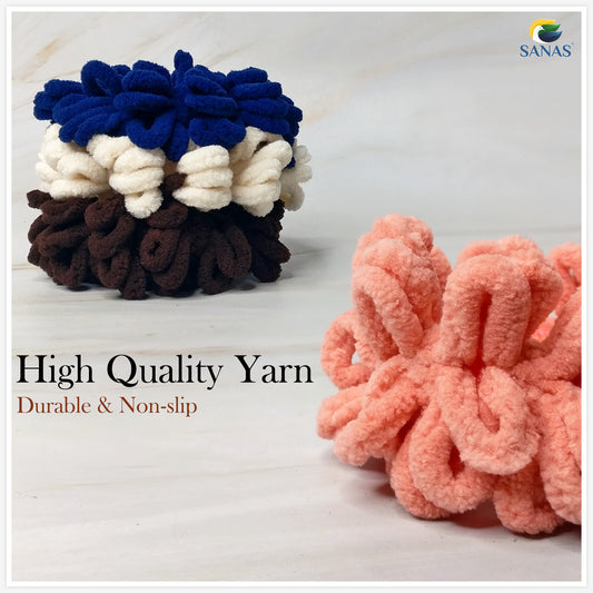 Sanas Crochet Scrunchies Hair Band - 12Pcs
