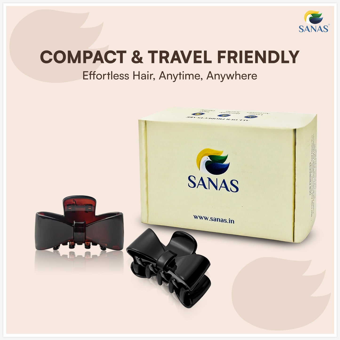 SANAS (3 Pcs) Bow Hair Clips Stylish Korean Claw Clips Aesthetic Cute Hair Accessories for Women and Girls Versatile 3 Shades (3 Pcs)