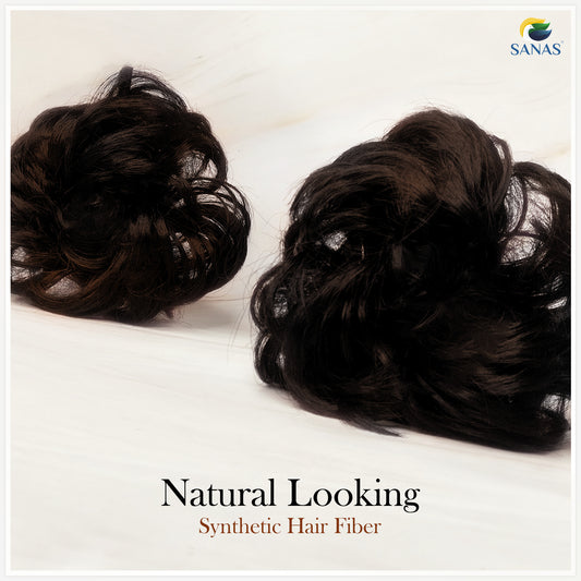 Sanas Brown Messy Rubber Hair Band - 2Pcs