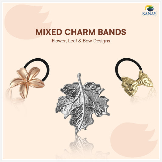 Sanas Metal Rubber Band For Women Pack Of 3