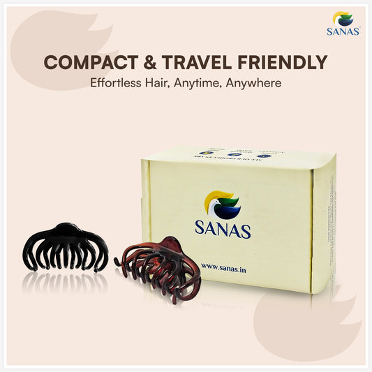 SANAS (4 Pcs) Stylish Small Hair Claw Clips Aesthetic Cute Hair Accessories for Women and Girls Versatile 4 Shades (4 Pcs)