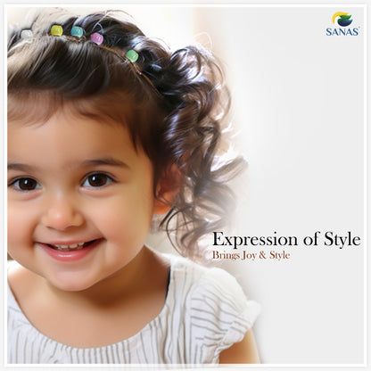 Sanas Cute Beads Baby Hair Clip - 100Pcs