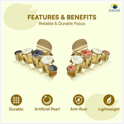 Sanas Multicolor Small Metal Clip - 4Pcs