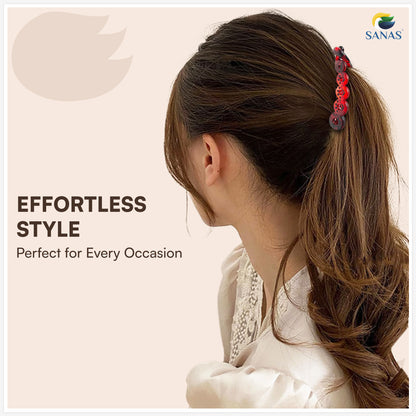 Sanas Small Banana Hair Clip For Womens 4 Pcs