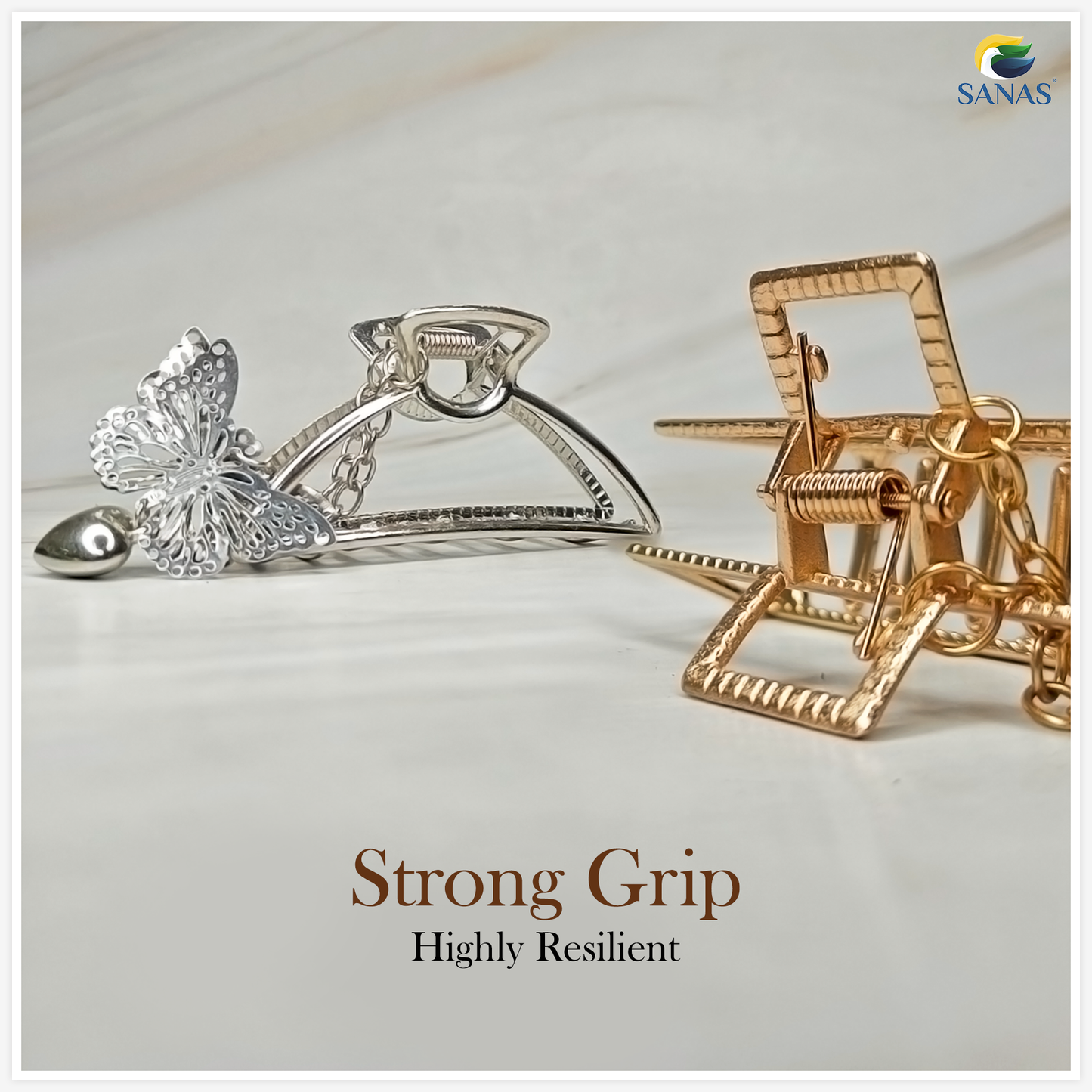 Party wear butterfly claw clips for women