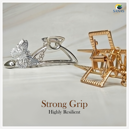 Party wear butterfly claw clips for women