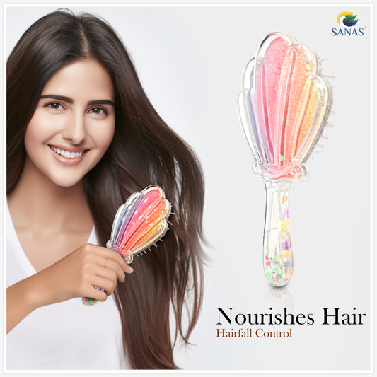 Sanas Glitter Hair Paddle Brush - 1Pc