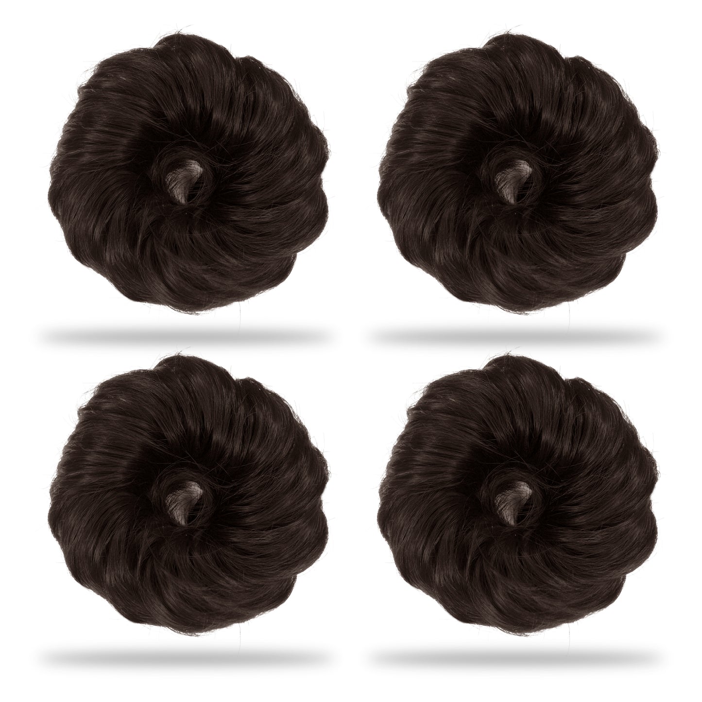 Sanas messy bun hair extension scrunchie brown for women