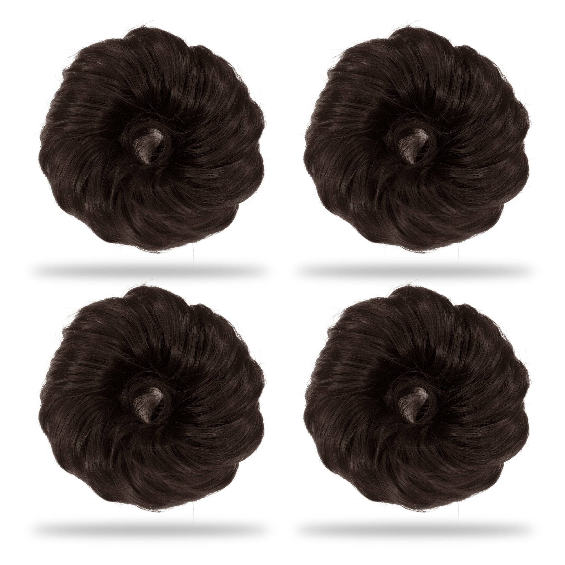 Sanas messy bun hair extension scrunchie brown for women
