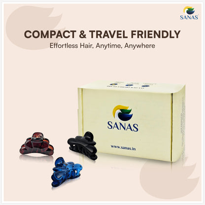 SANAS (4 Pcs) Small Hair Claw Clips Stylish Aesthetic Clutchers Cute Hair Accessories for Women and Girls Versatile 4 Shades (4 Pcs)