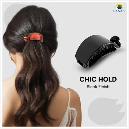 SANAS (4 Pcs) Interlocking Banana Clip Strong Hold Hair Clips Hair Accessories for Women (4 Pcs)