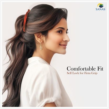 Sanas Korean Hair Accessories Banana Clips - 4Pcs