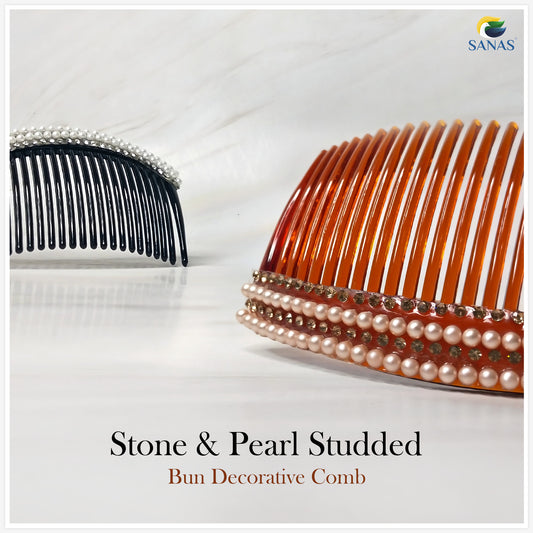 Sanas Pearl Side Hair Comb - 3Pcs