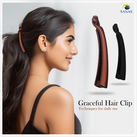 Glossy acrylic claw clips for everyday hairstyles