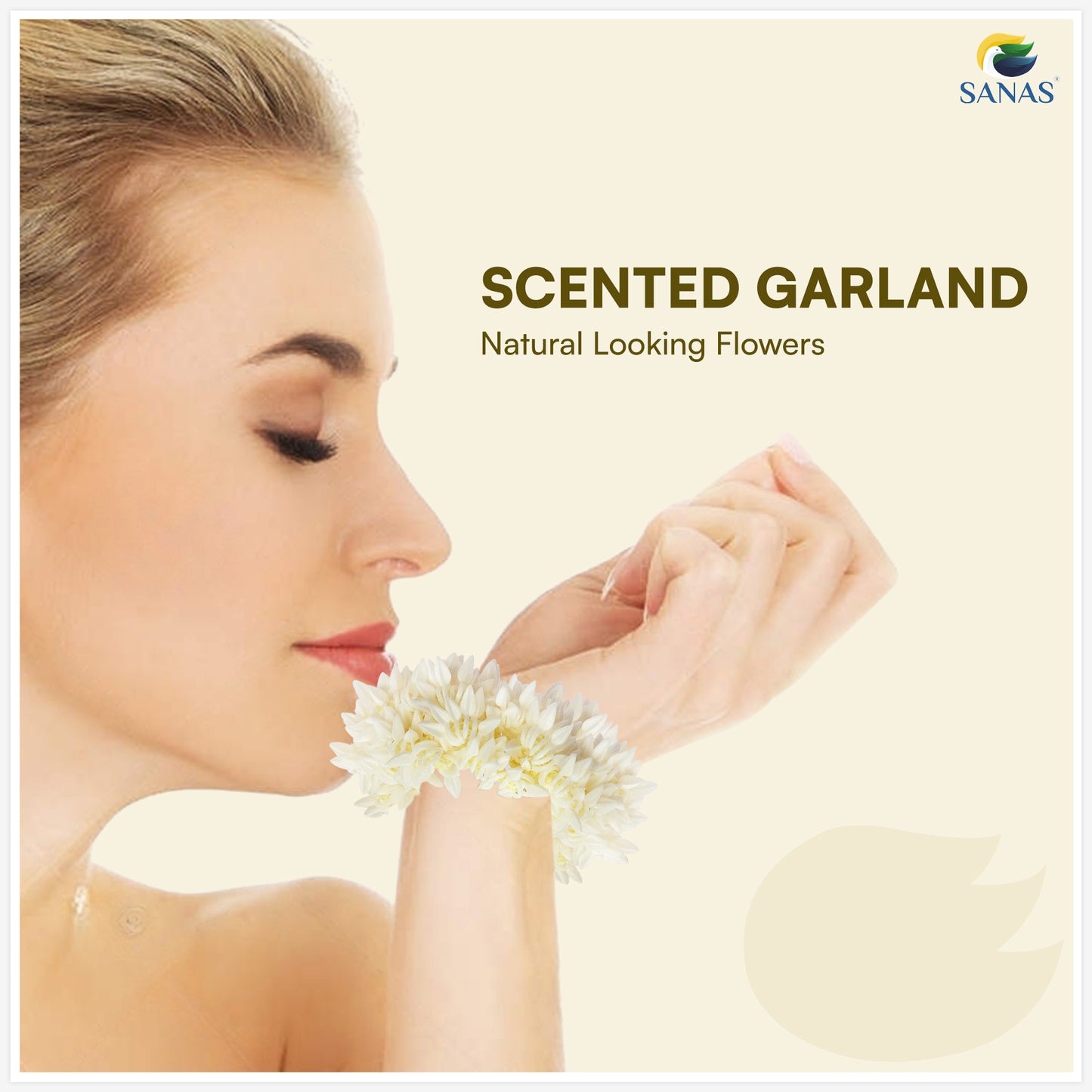 Sanas Artificial Gajra For Hair Bun (10Pcs)