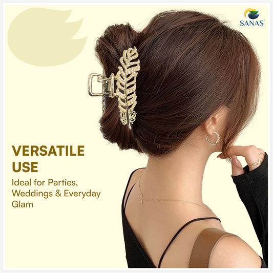 Sanas Pearl Hair Clips For Woman Stylish (1Pc)