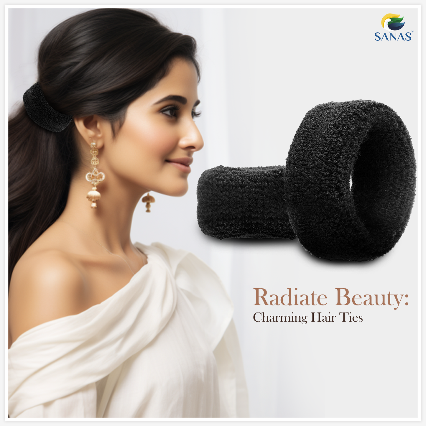 Sanas Thick Rubber Bands For Women and Girls - 2Pcs