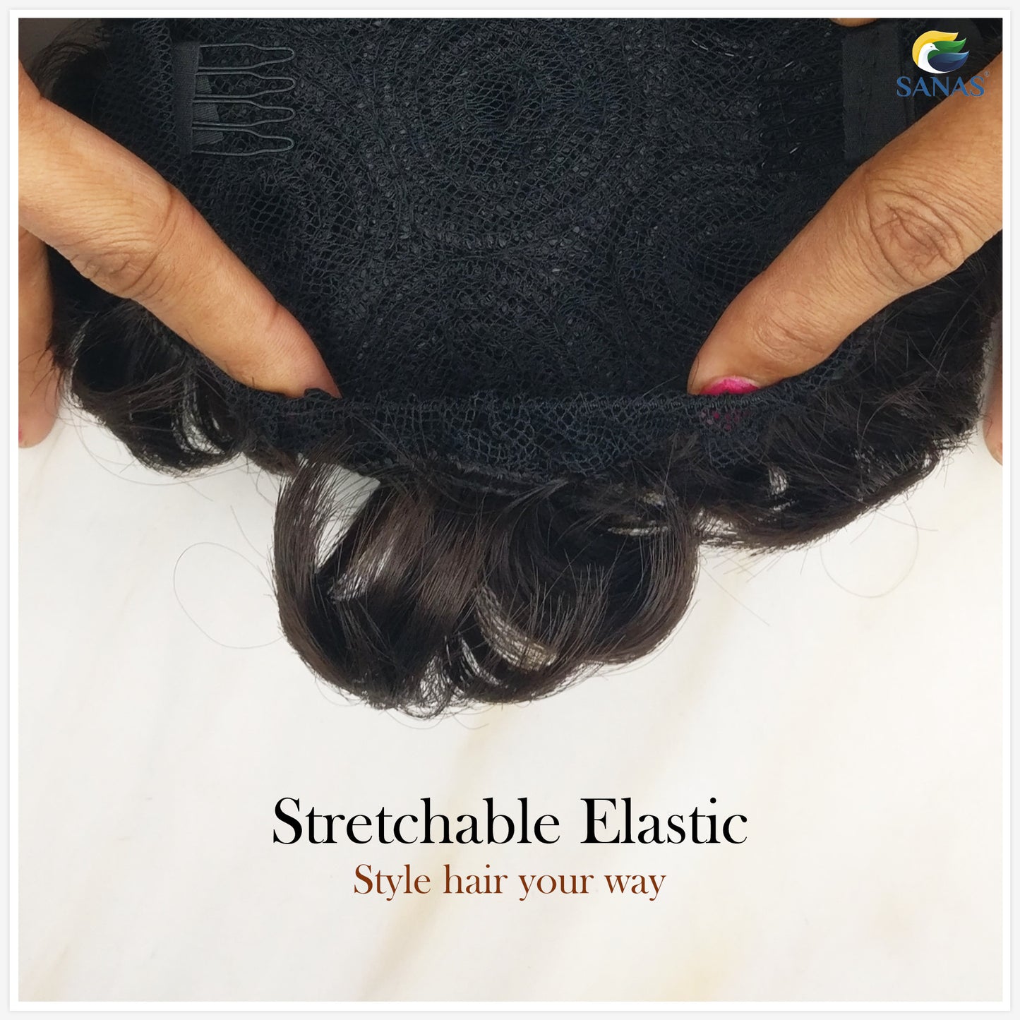 Sanas Black Fake Bun Hair Extension - 1Pc