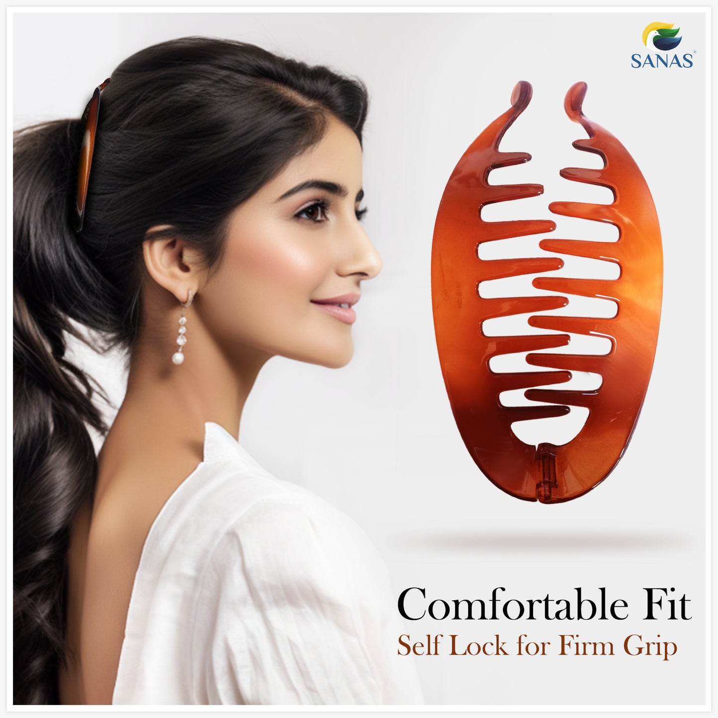 Sanas Banana Multicolor Hair Clip - 4Pcs