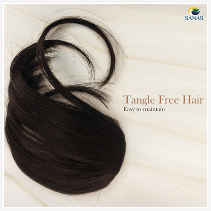 Sanas Brown Hair Bangs Extension - 1Pc