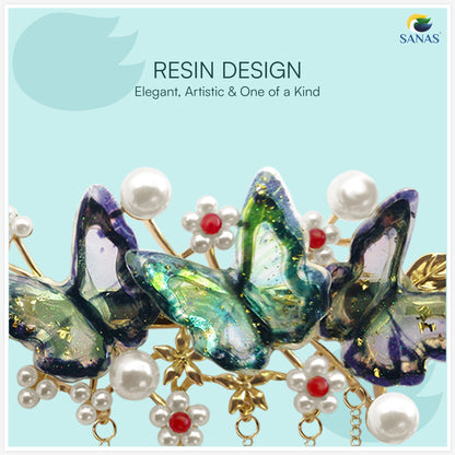 SANAS (1 Pc) Resin Butterfly Hair Clip Hair Accessories for Women and Girls (1 Pc)