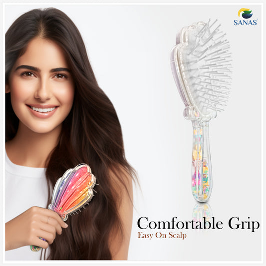 Sanas Glitter Hair Paddle Brush - 1Pc