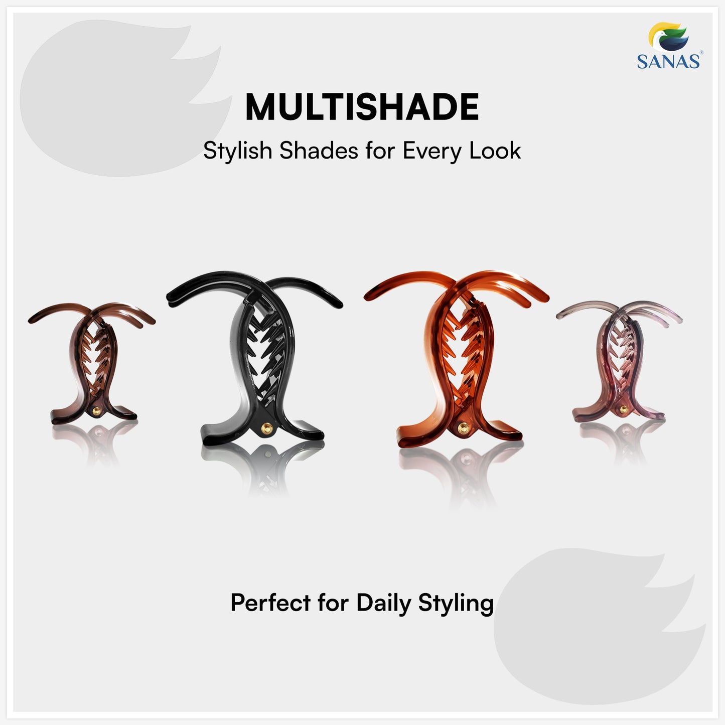 SANAS (4 Pcs) Fish Style Hair Clip Hair Accessories for Women and Girls (4 Pcs)