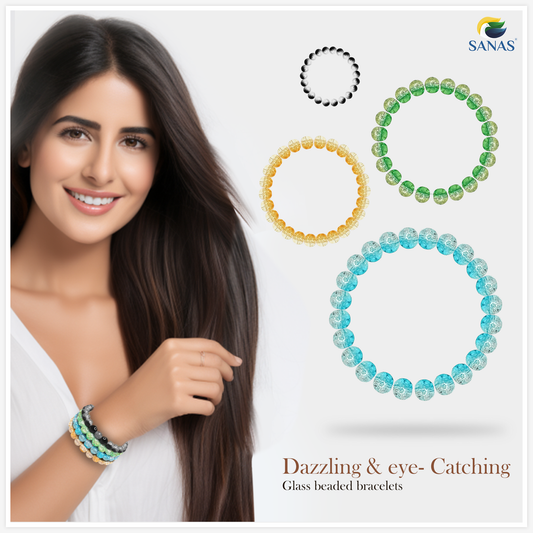 Lightweight crystal bead bracelet set for girls