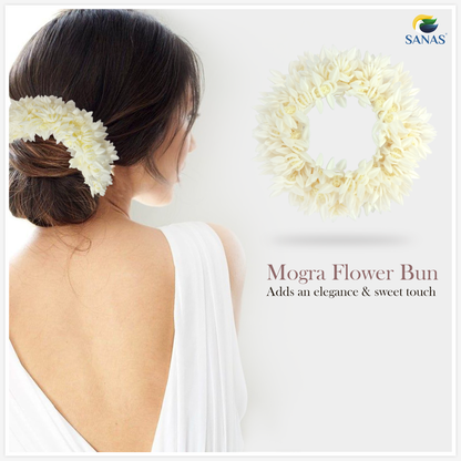 Traditional gajra bun hairstyle accessory for women
