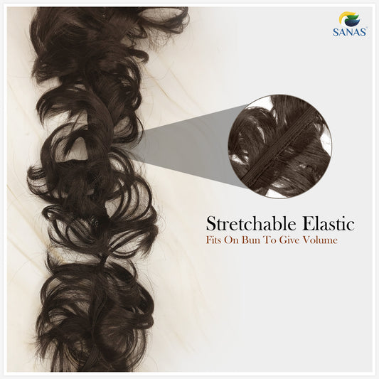 Sanas Brown Frill Hair Extension - 1Pc