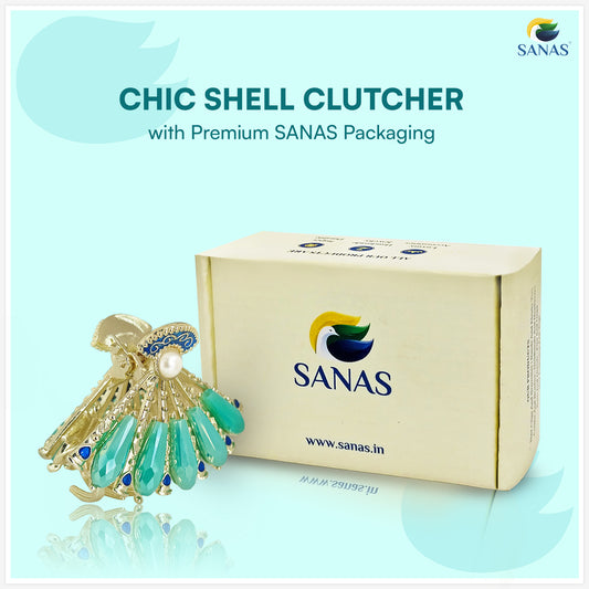 Sanas Blue Stone Hair Clutcher For Women 1 Pc