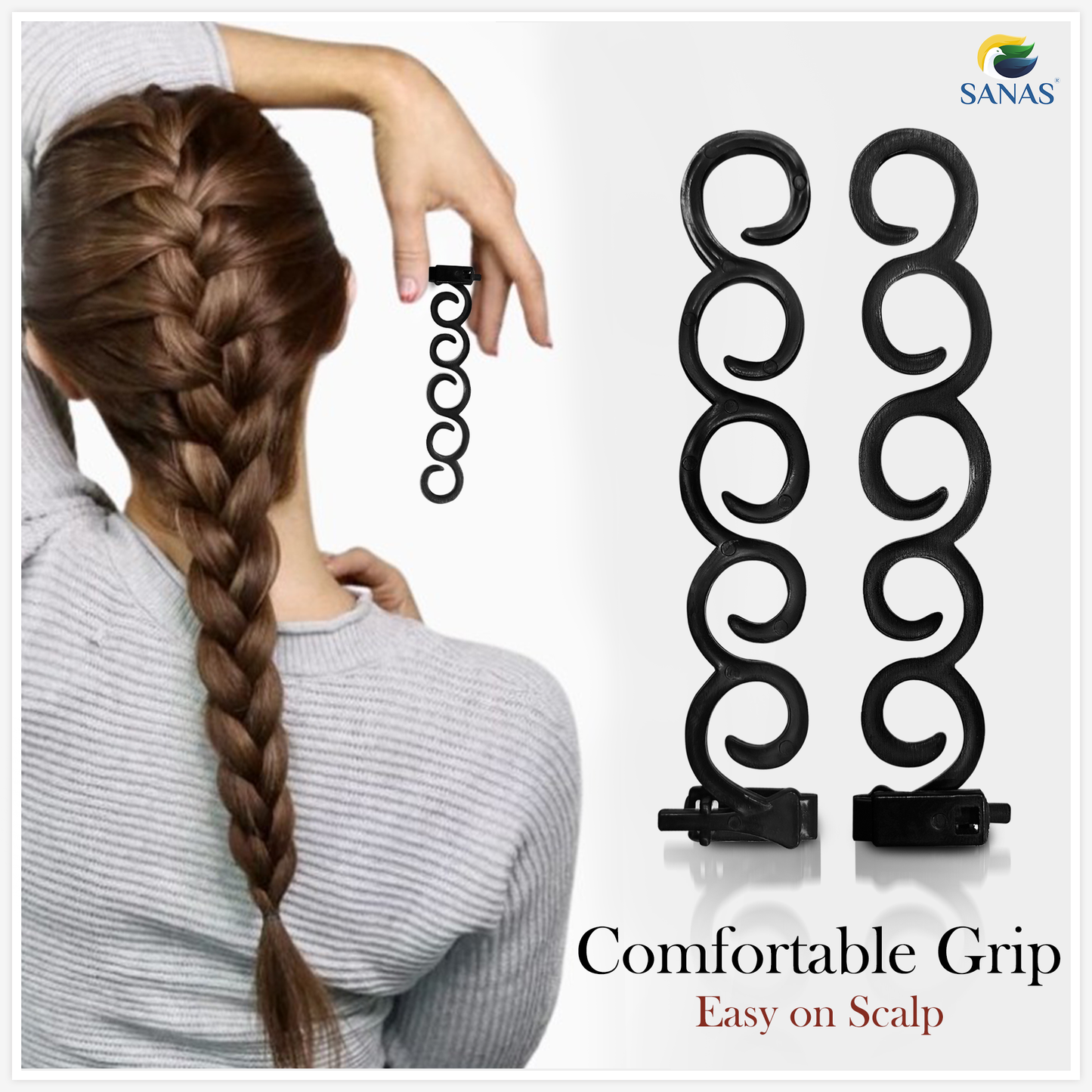 Sanas Spider Hair Braider Hair Styling Tool - 2Pcs