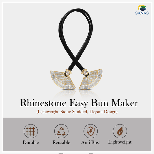 Sanas Rhinestone Hair Twist Bun Maker - 1Pc