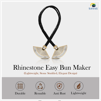 Sanas Rhinestone Hair Twist Bun Maker - 1Pc