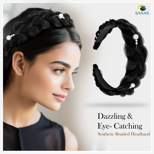 Sanas Artificial Hair Braided Hairband - 1Pc