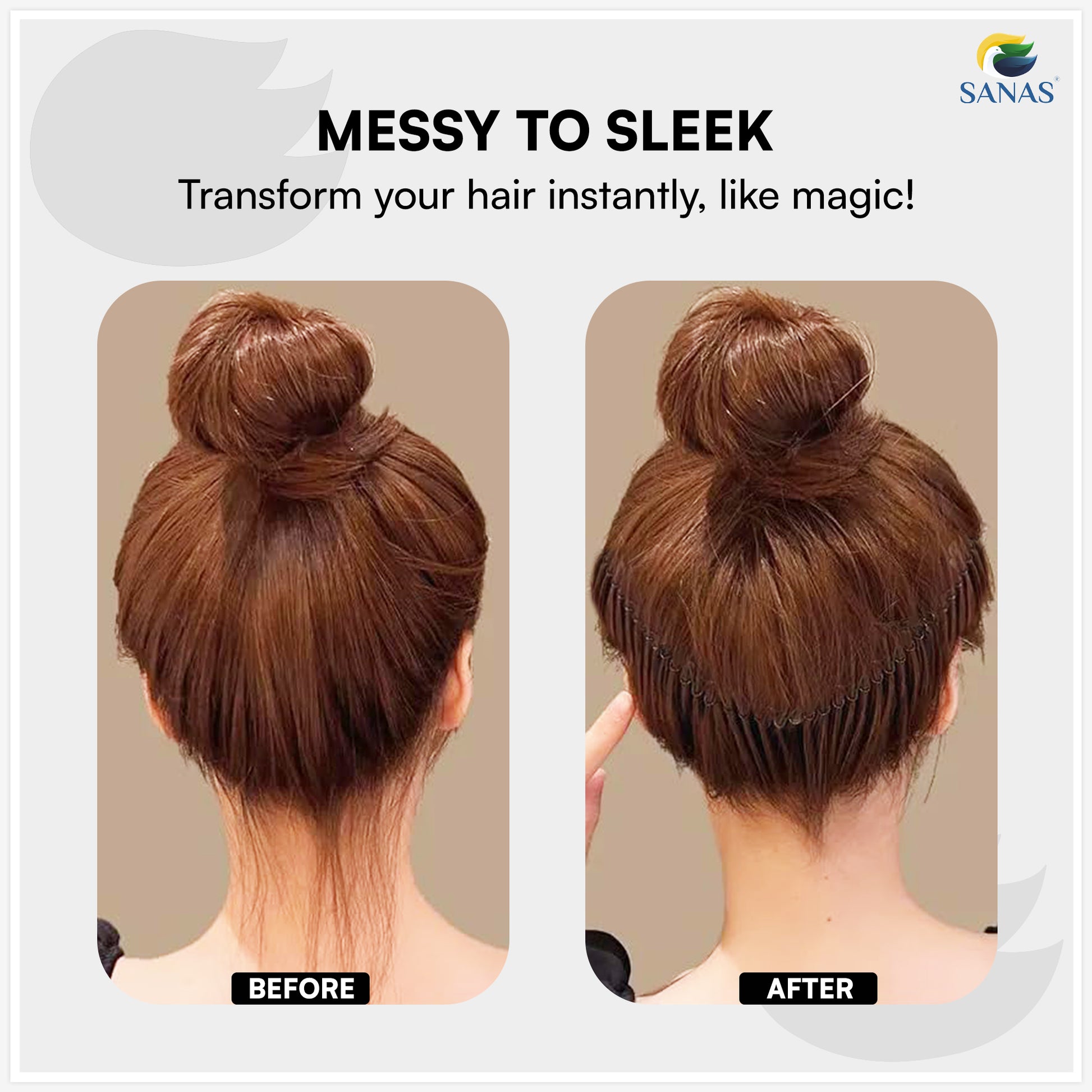 Stretchable Hair Pin for Sleek Bun Hair Accessories For Women