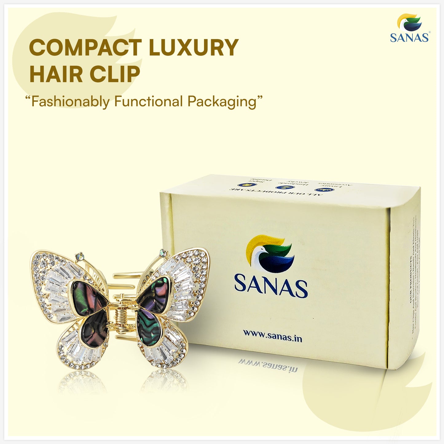 Butterfly hair clips for weddings and festive occasions