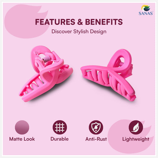 Sanas Matte Small Hair Clip Pack Of 7