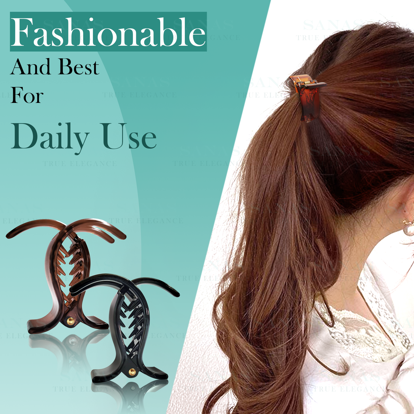 Sanas Fish Style Hair Clip - 4Pcs